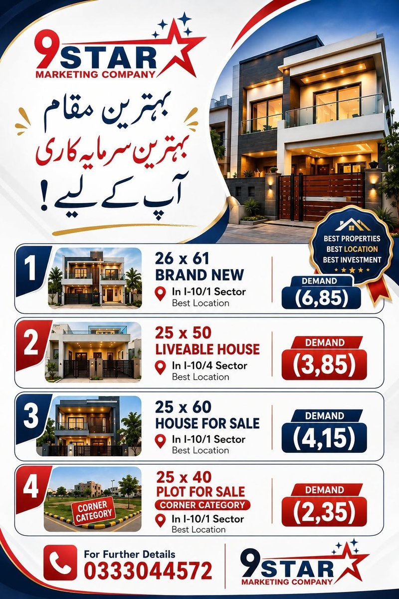 9 Star Marketing Company listing flyer for I-10